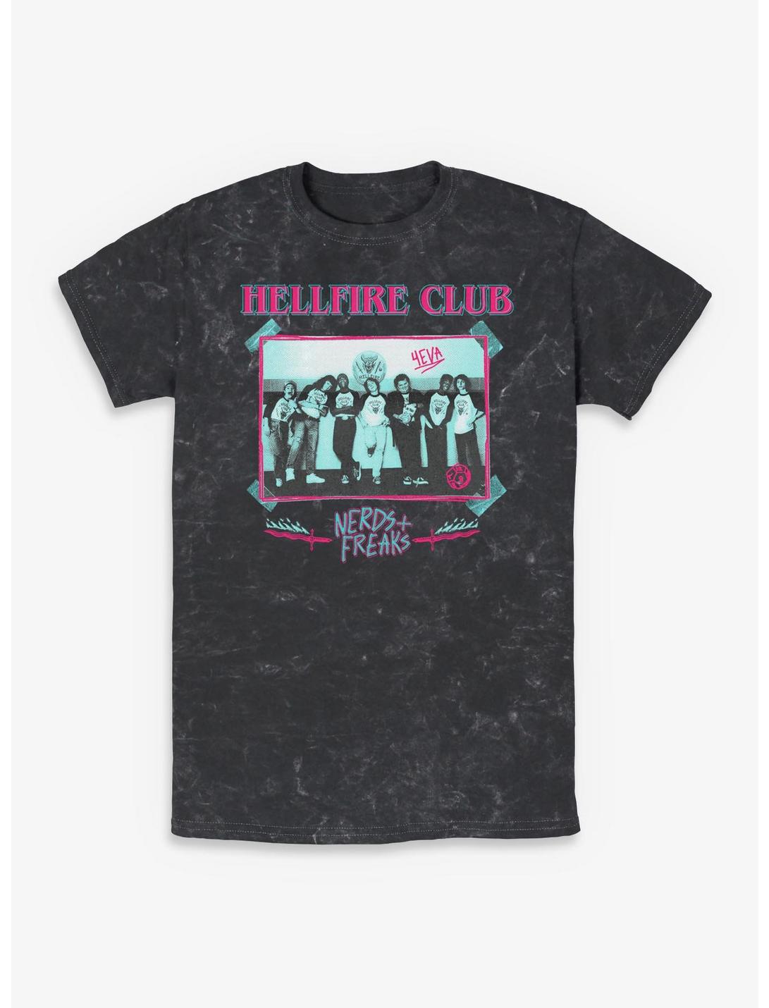 Stranger Things Hellfire Club Group Mineral Wash T-Shirt