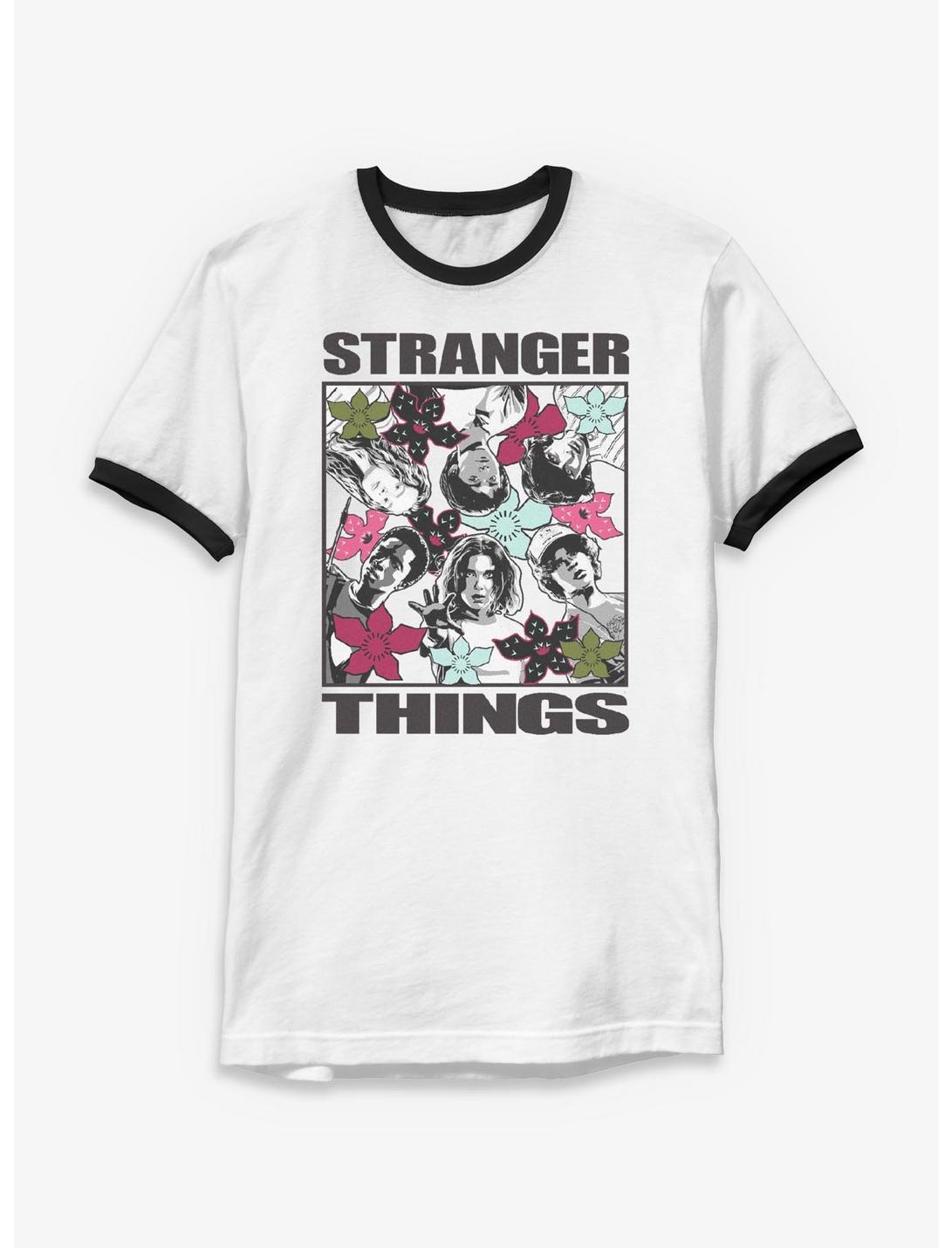Stranger Things Group Cover Ringer T-Shirt