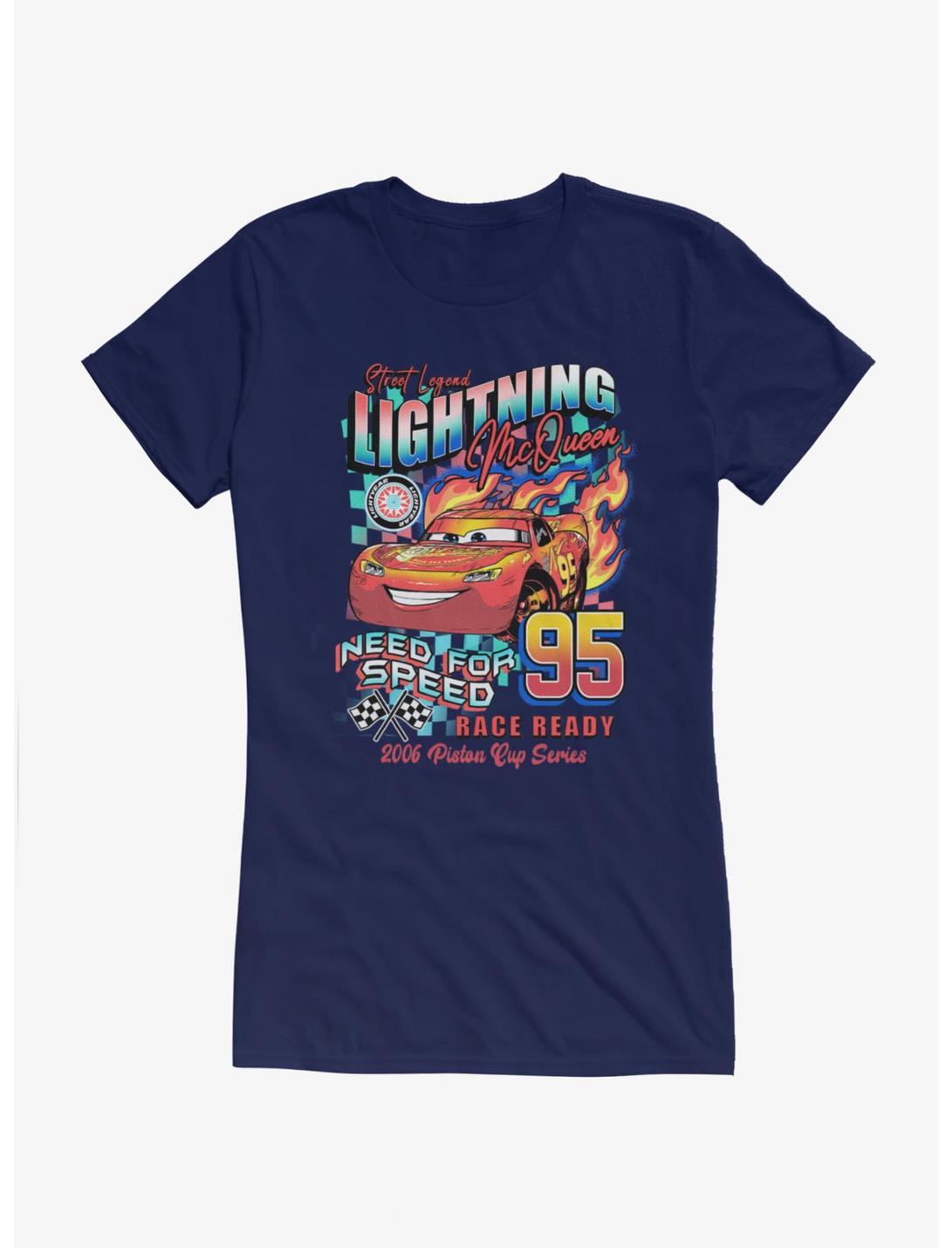 Disney Pixar Cars Lightning McQueen Racing Girls T-Shirt Hot Topic Exclusive