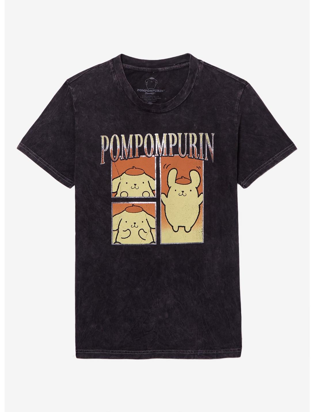 Pompompurin Collage Foil Edge Dark Wash T-Shirt