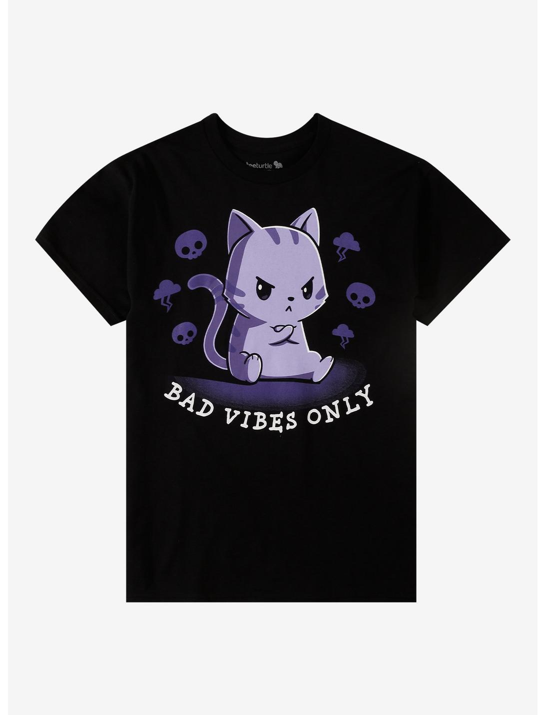 Bad Vibes Only Cat T-Shirt By Tee Turtle
