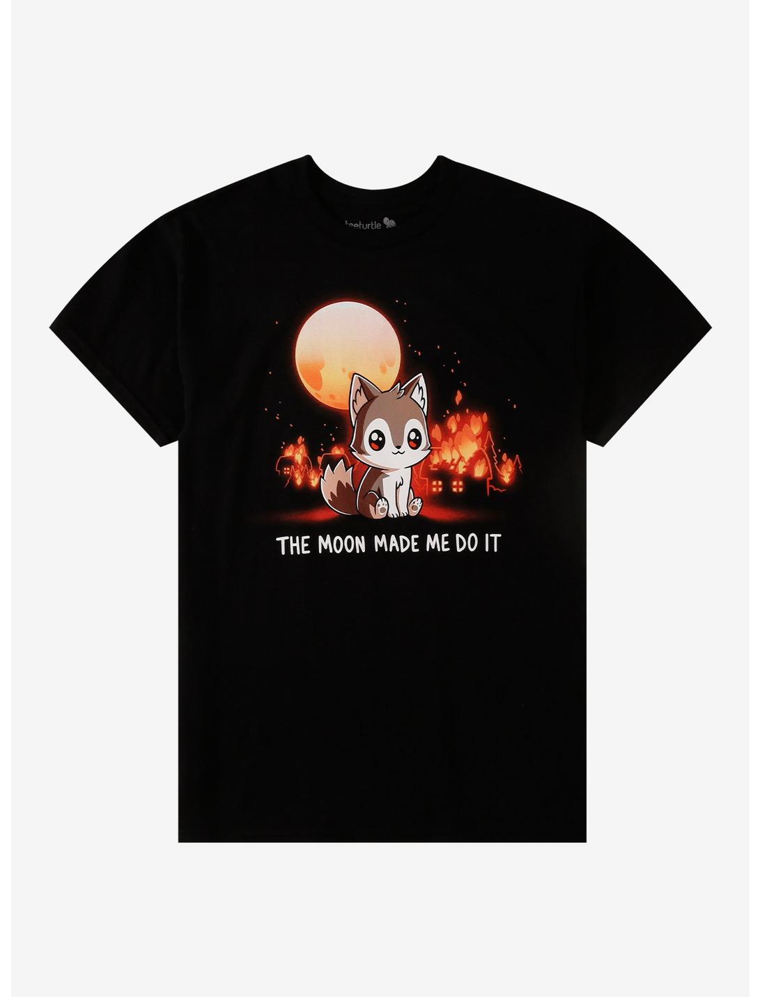 Moon Wolf Fire T-Shirt By Tee Turtle
