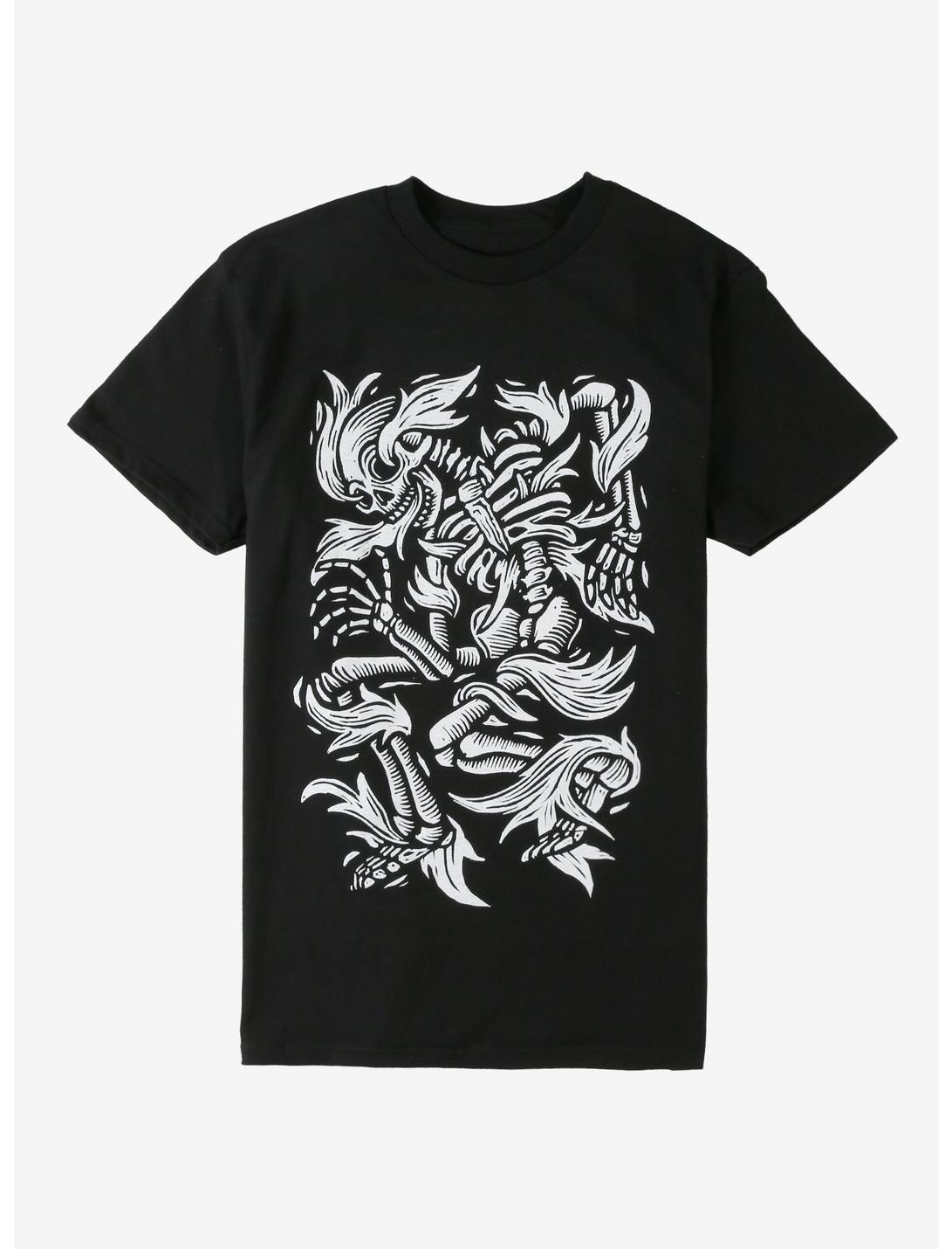 Flaming Skeleton T-Shirt By Brian Reedy