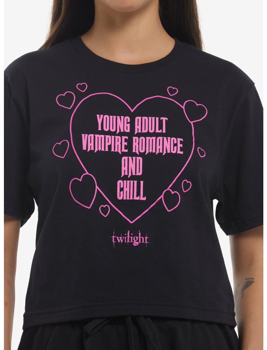 The Twilight Saga Vampire Romance & Chill Girls Crop T-Shirt