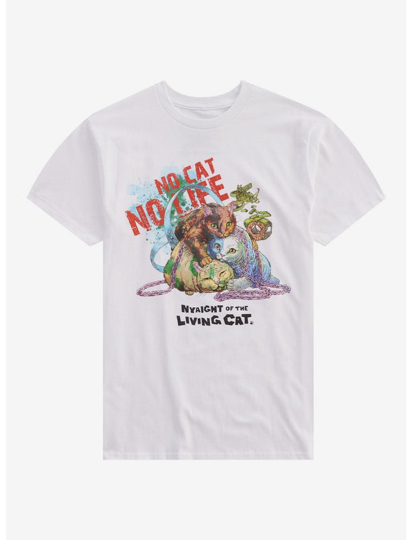 Nyaight Of The Living Cat No Cat No Life T-Shirt