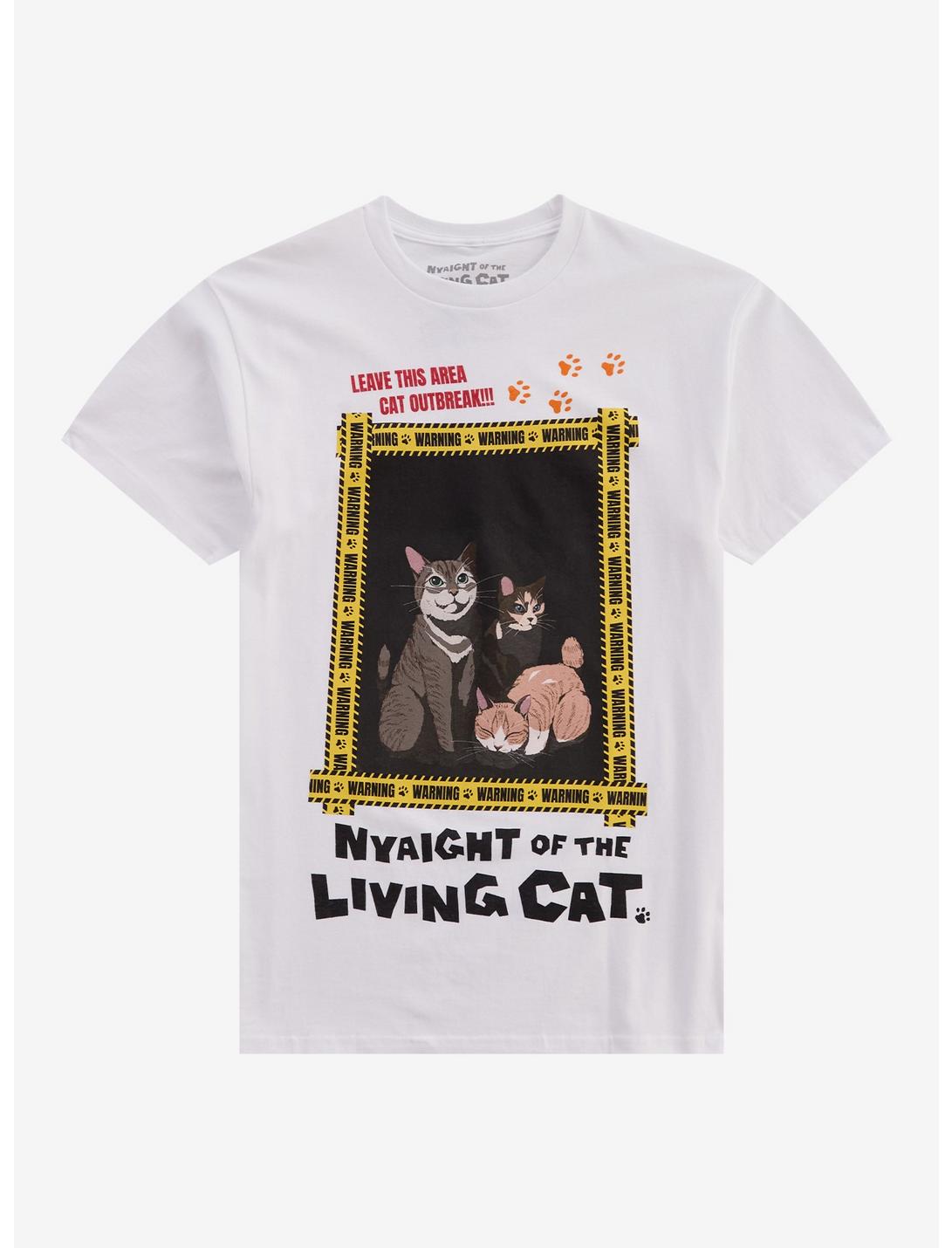 Nyaight Of The Living Cat Warning Tape T-Shirt