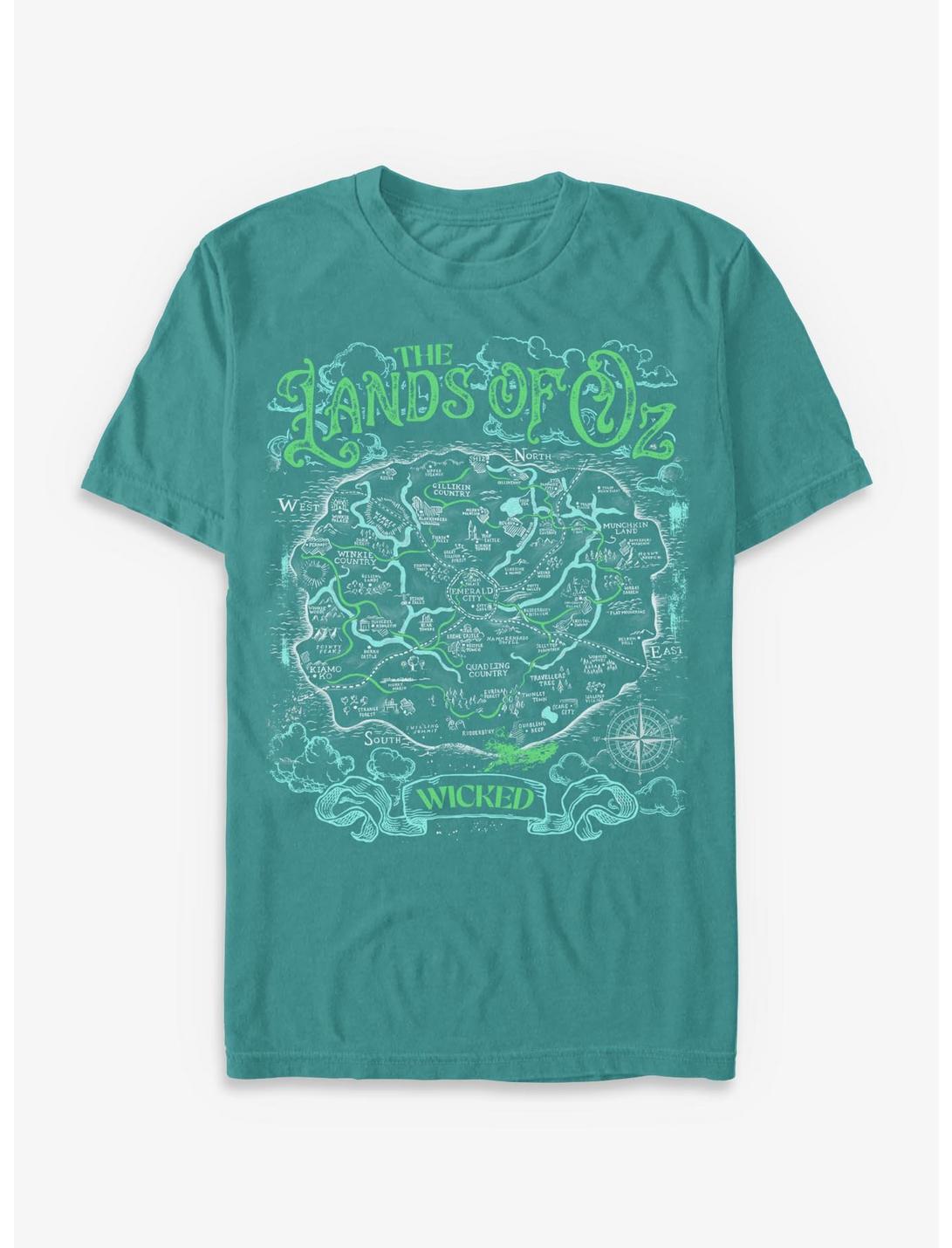 Wicked: For Good The Lands Of Oz Map Garment Dye T-Shirt Hot Topic Exclusive