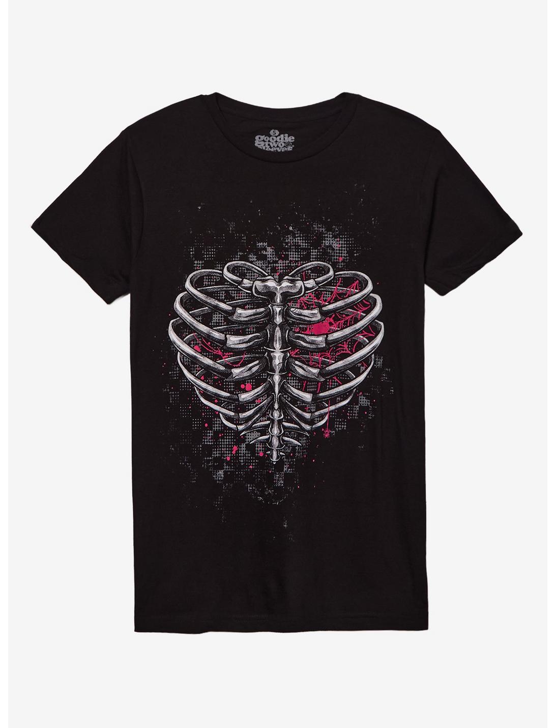 Spiderweb Heart Rib Cage T-Shirt By Goodie Two Sleeves