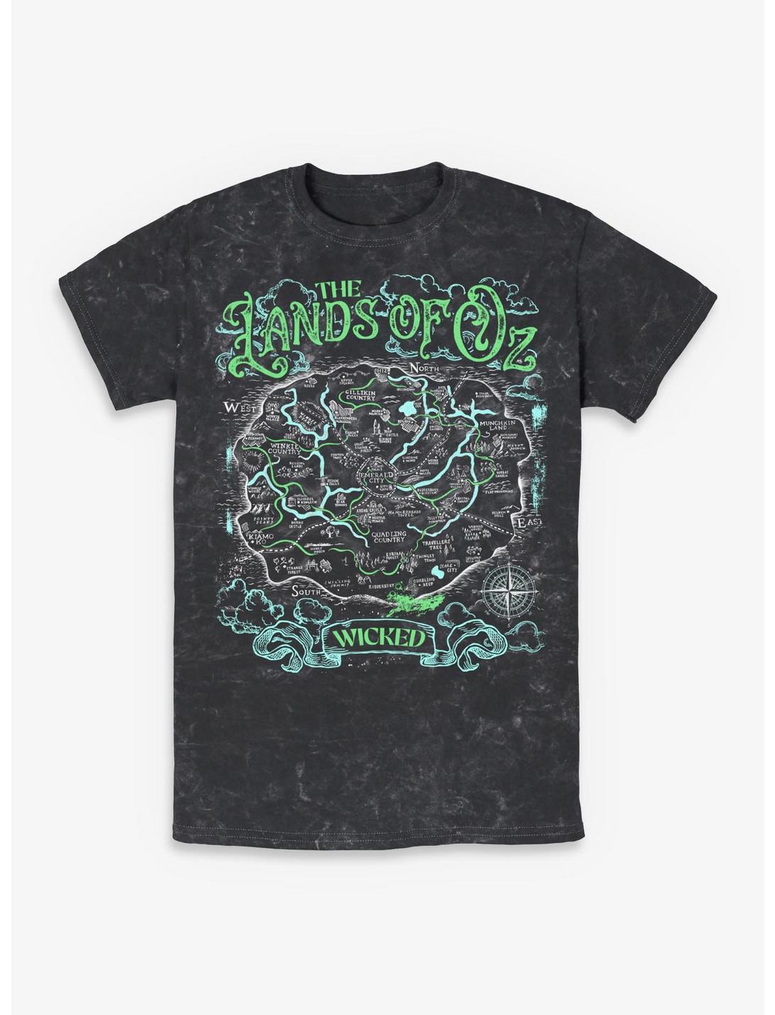 Wicked: For Good The Lands Of Oz Carte Lavage Minéral T-Shirt Exclusivité Hot Topic