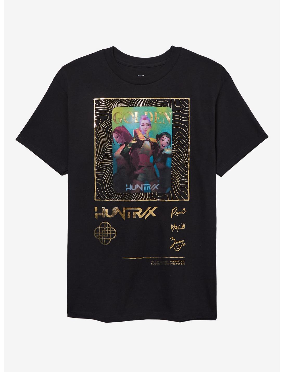 T-shirt KPop Demon Hunters HUNTR/X doré à chaud