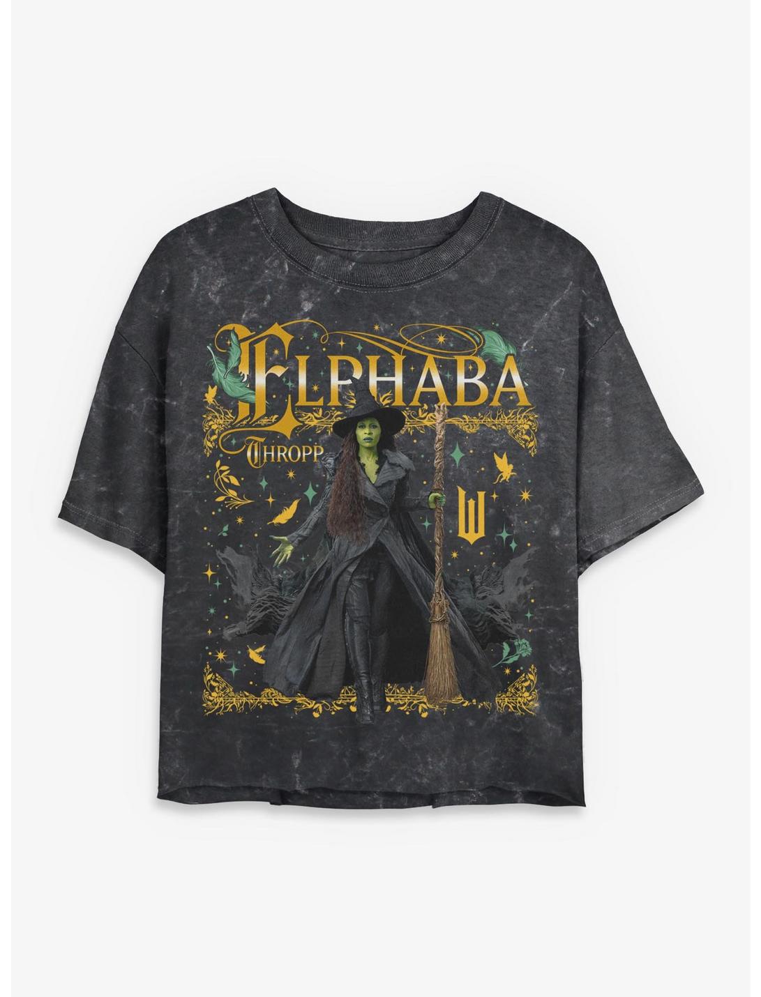 T-shirt court pour filles Wicked Elphaba Thropp Mineral Wash Exclusivité Hot Topic