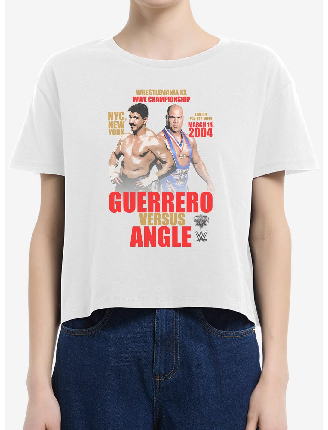 WWE Eddie Guerrero Vs Kurt Angle Wrestlemania XX Boxy Crop Girls T-Shirt