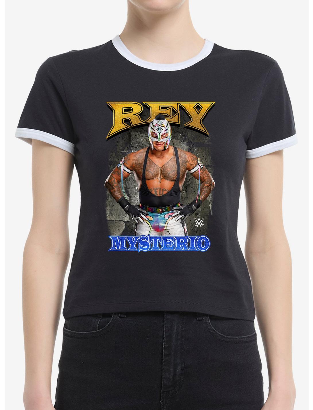 WWE Rey Mysterio Poster Girls Baby Ringer T-Shirt