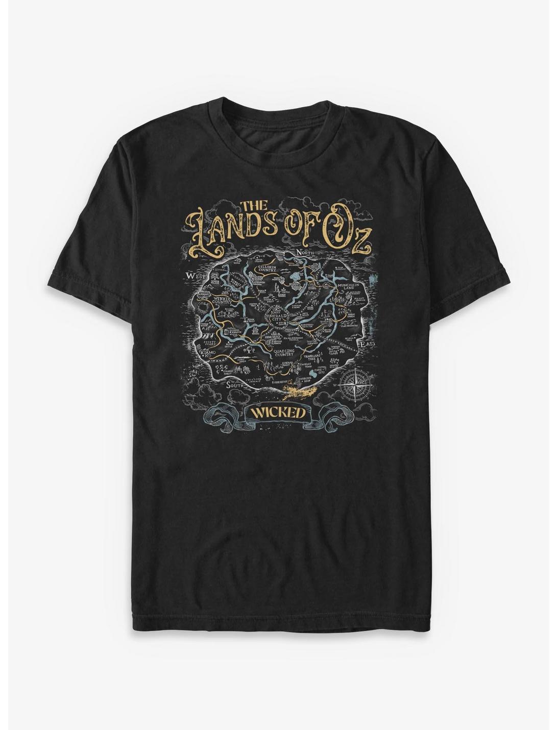 Wicked: For Good The Lands Of Oz Map Big & Tall T-Shirt
