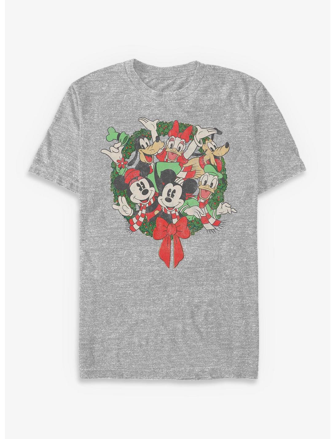T-shirt grande taille Disney Mickey Mouse et ses amis Couronne de Noël