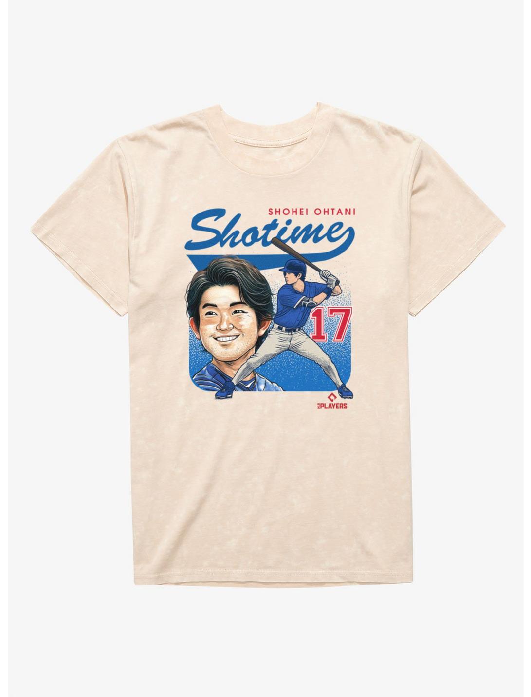 MLB Los Angeles Dodgers Shohei Ohtani Shotime Caricature Mineral Wash T-Shirt