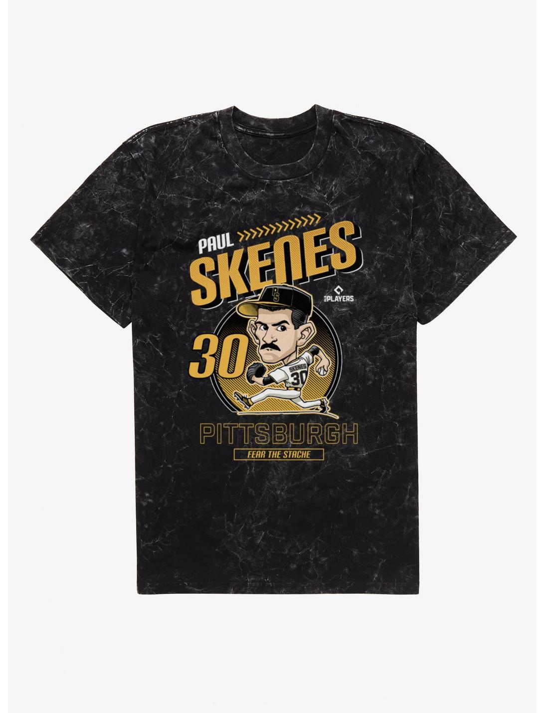 MLB Pittsburgh Pirates Paul Skenes Fear The Stache Caricature Mineral Wash T-Shirt