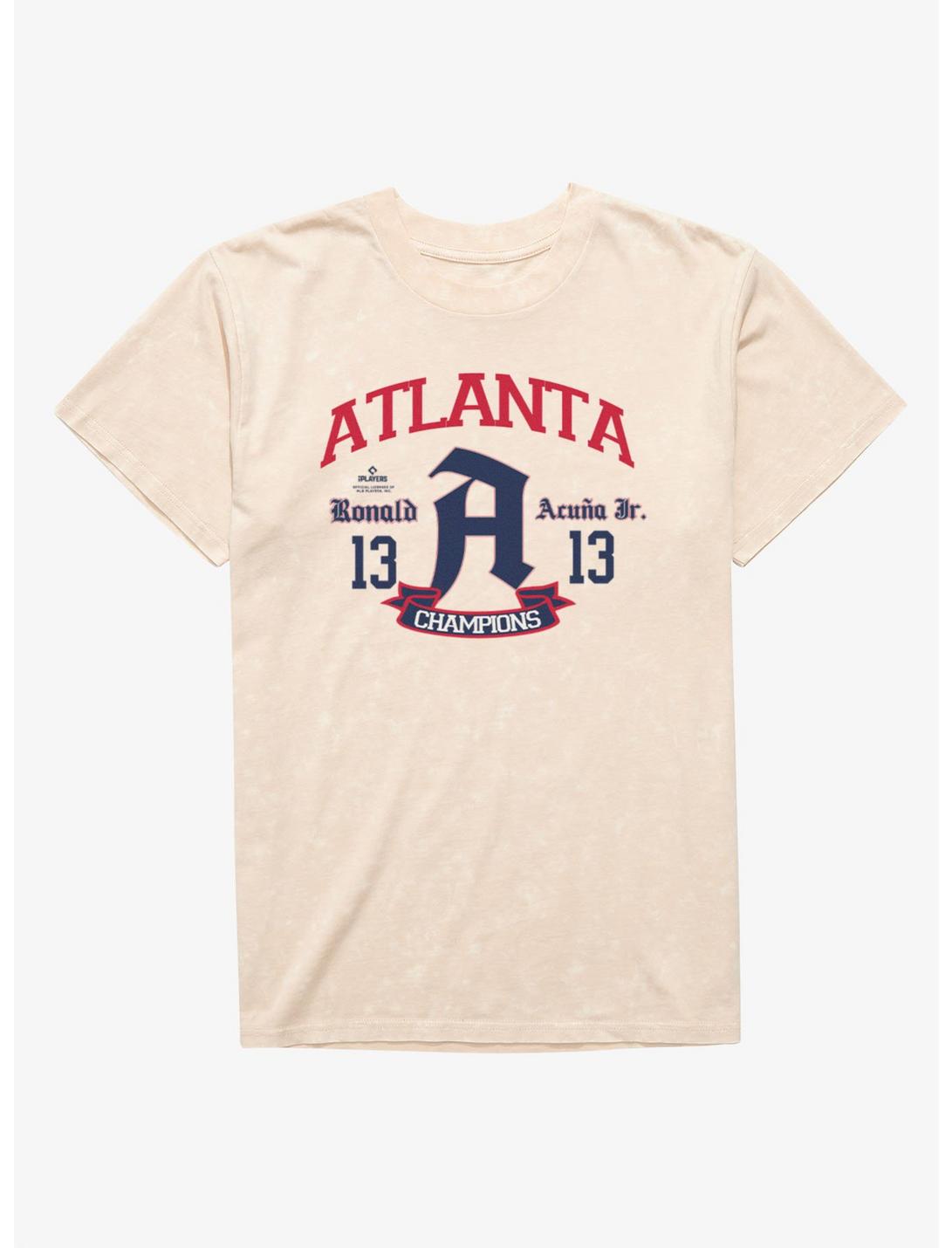 MLB Atlanta Braves Ronald Acuna Jr. Atlanta Arch Champion Mineral Wash T-Shirt