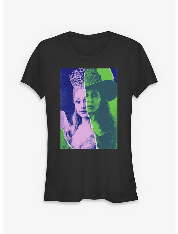 Wicked: For Good Glinda & Elphaba Split Poster Girls T-Shirt