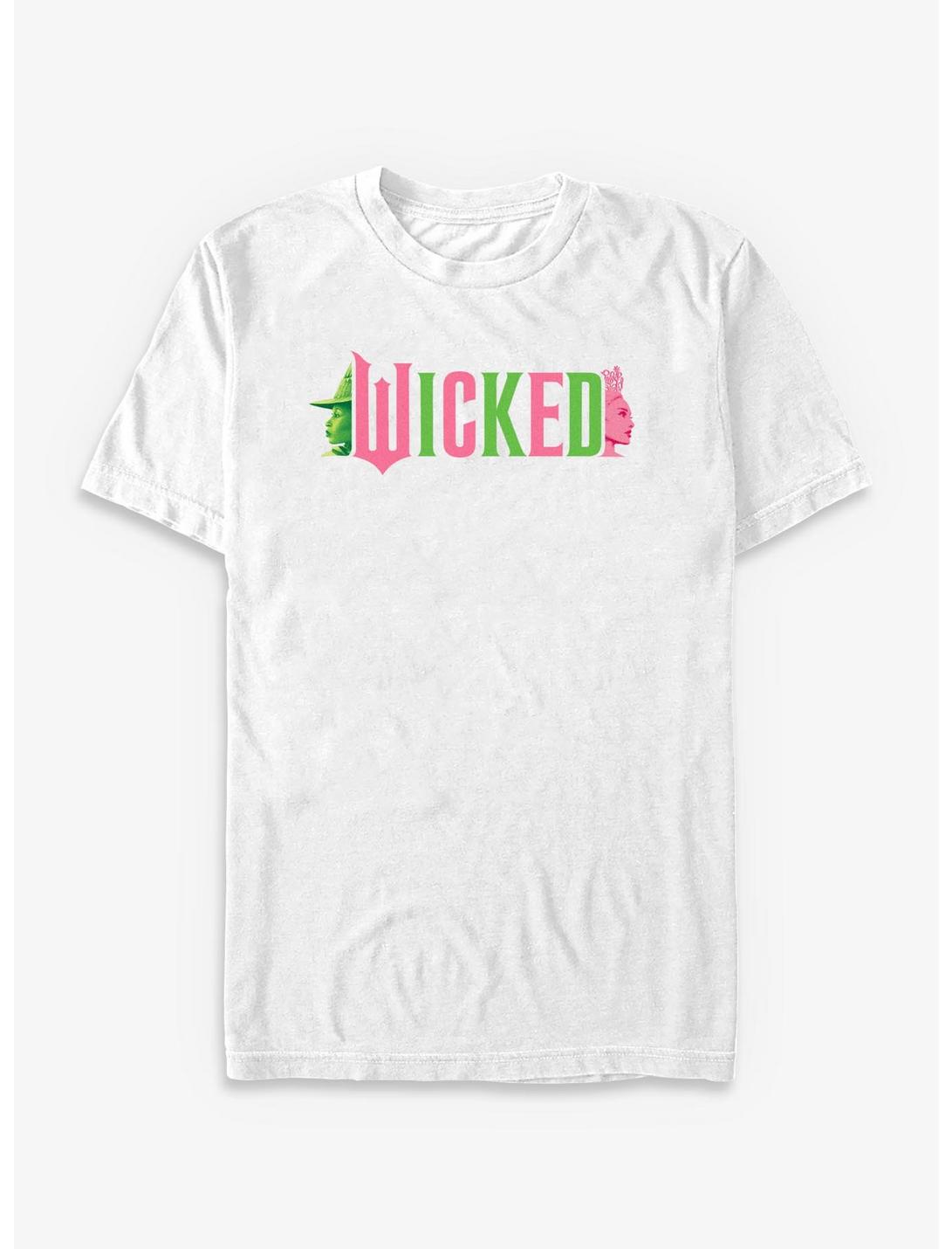 Wicked Elphaba and Glinda Silhouettes Logo T-Shirt