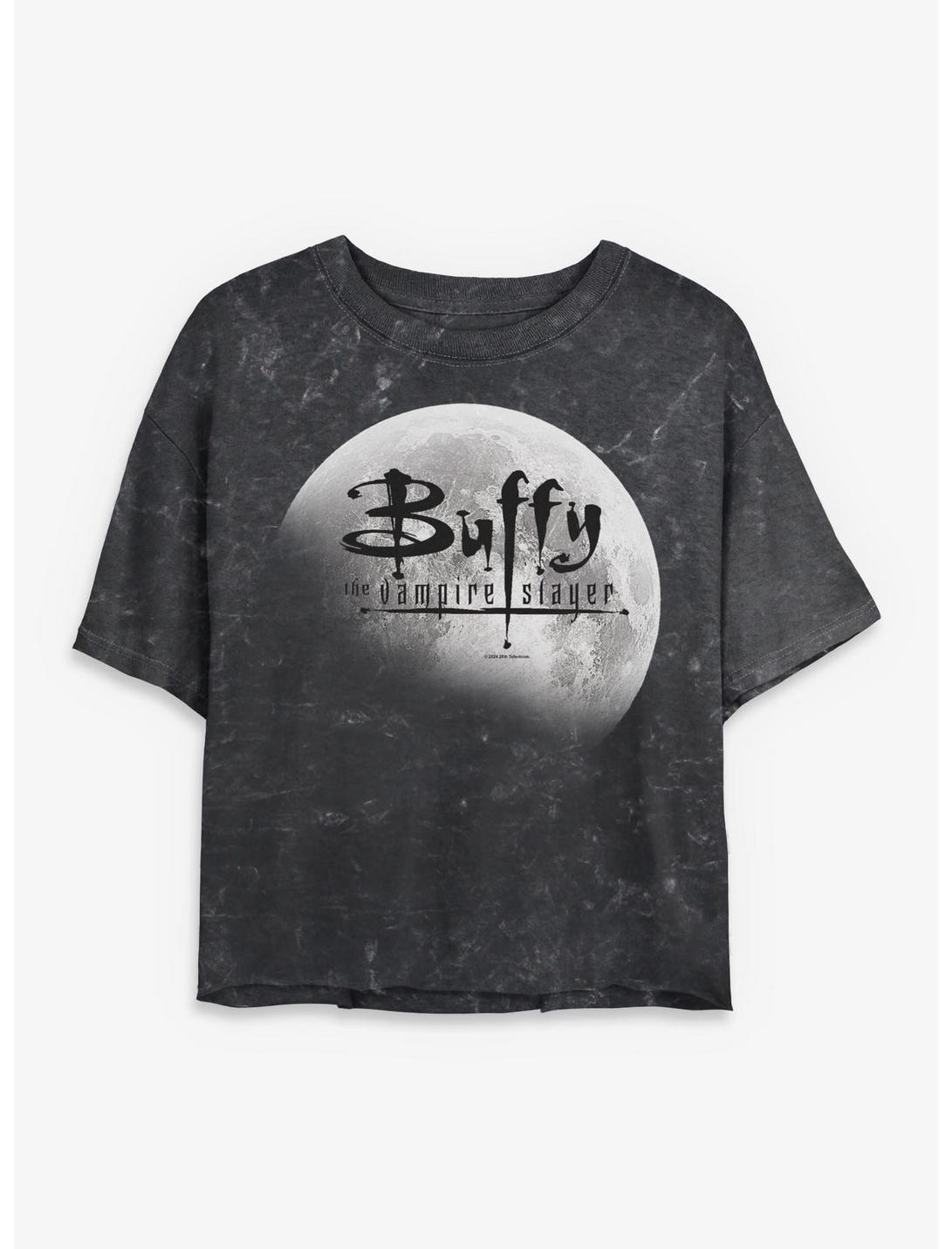Buffy The Vampire Slayer Buffy Moon Girls Mineral Wash Crop T-Shirt