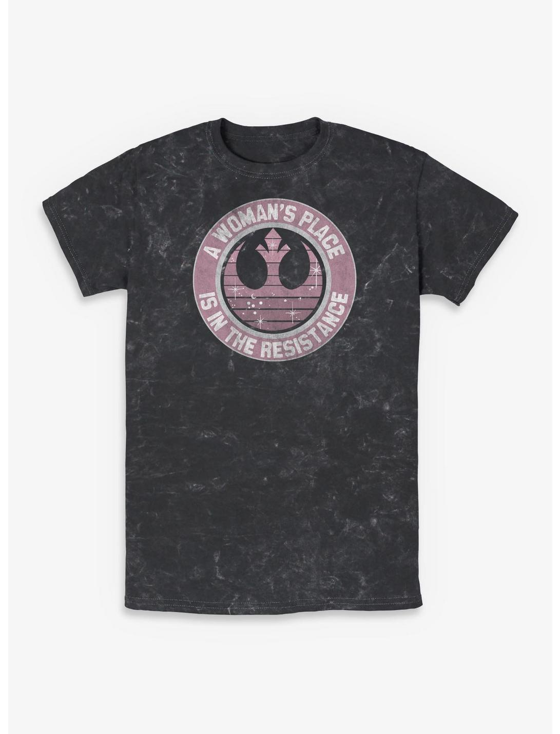 Star Wars Woman's Place Is In The Resistance Mineral Wash T-Shirt