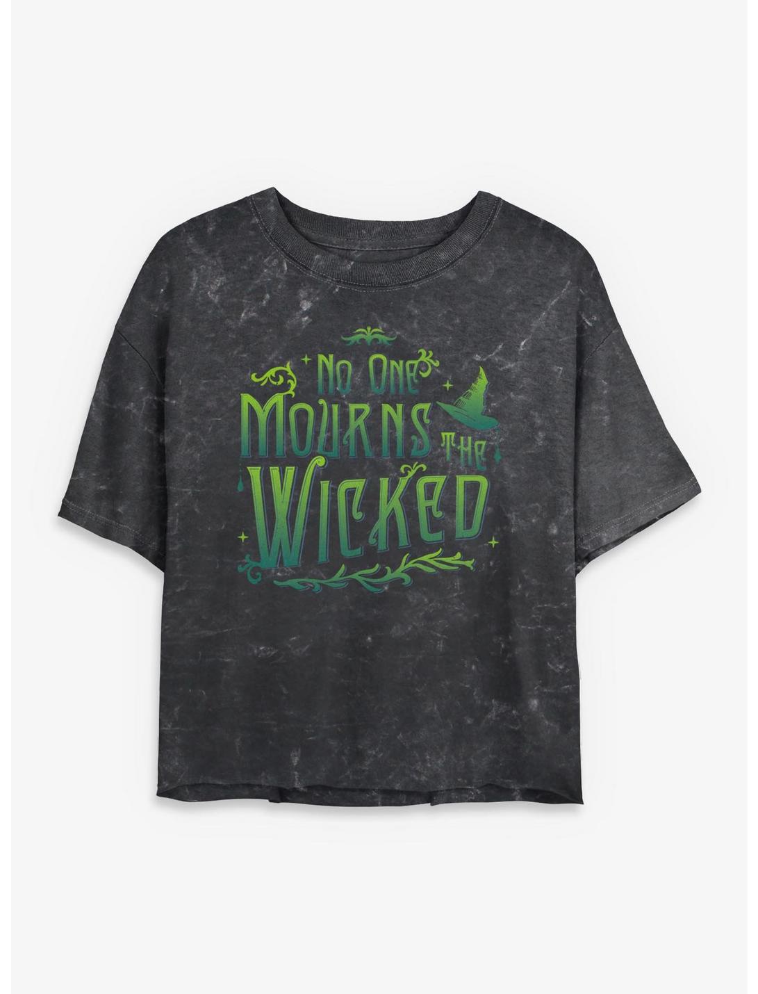 Wicked No One Mourns The Wicked Girls Mineral Wash Crop T-Shirt