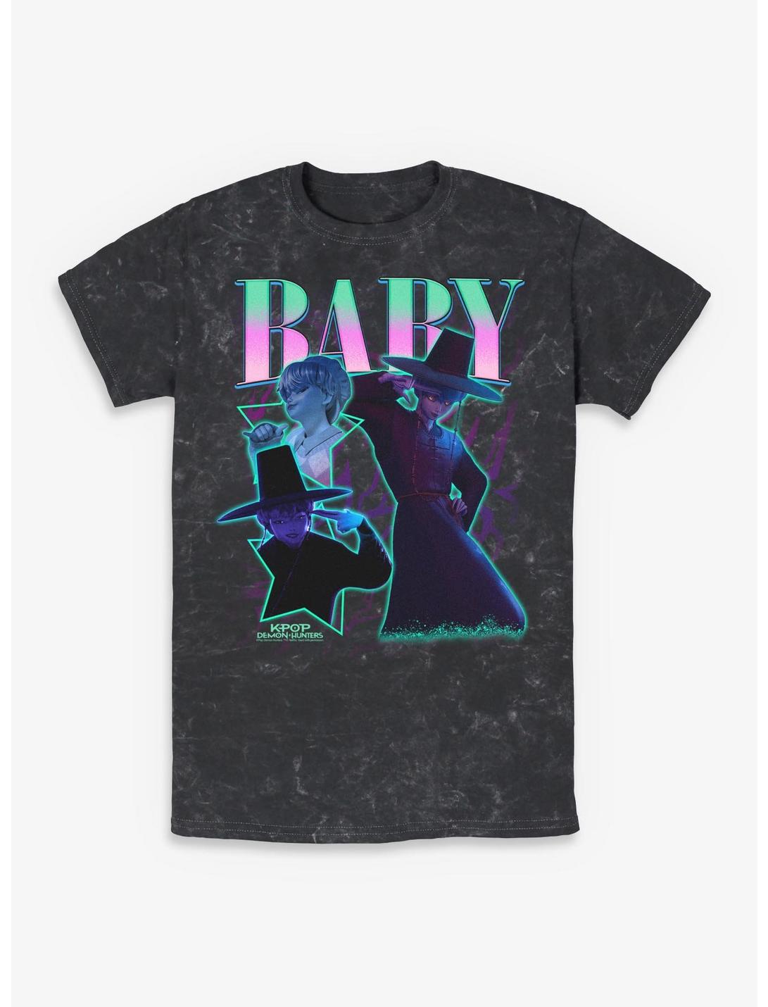 KPop Demon Hunters Saja Boys Baby Collage Mineral Wash T-Shirt