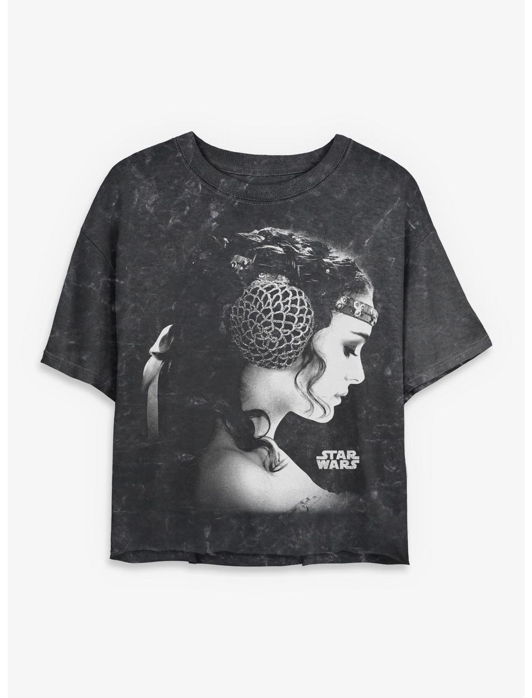 Star Wars Eternal Love Padme Girls Mineral Wash Crop T-Shirt