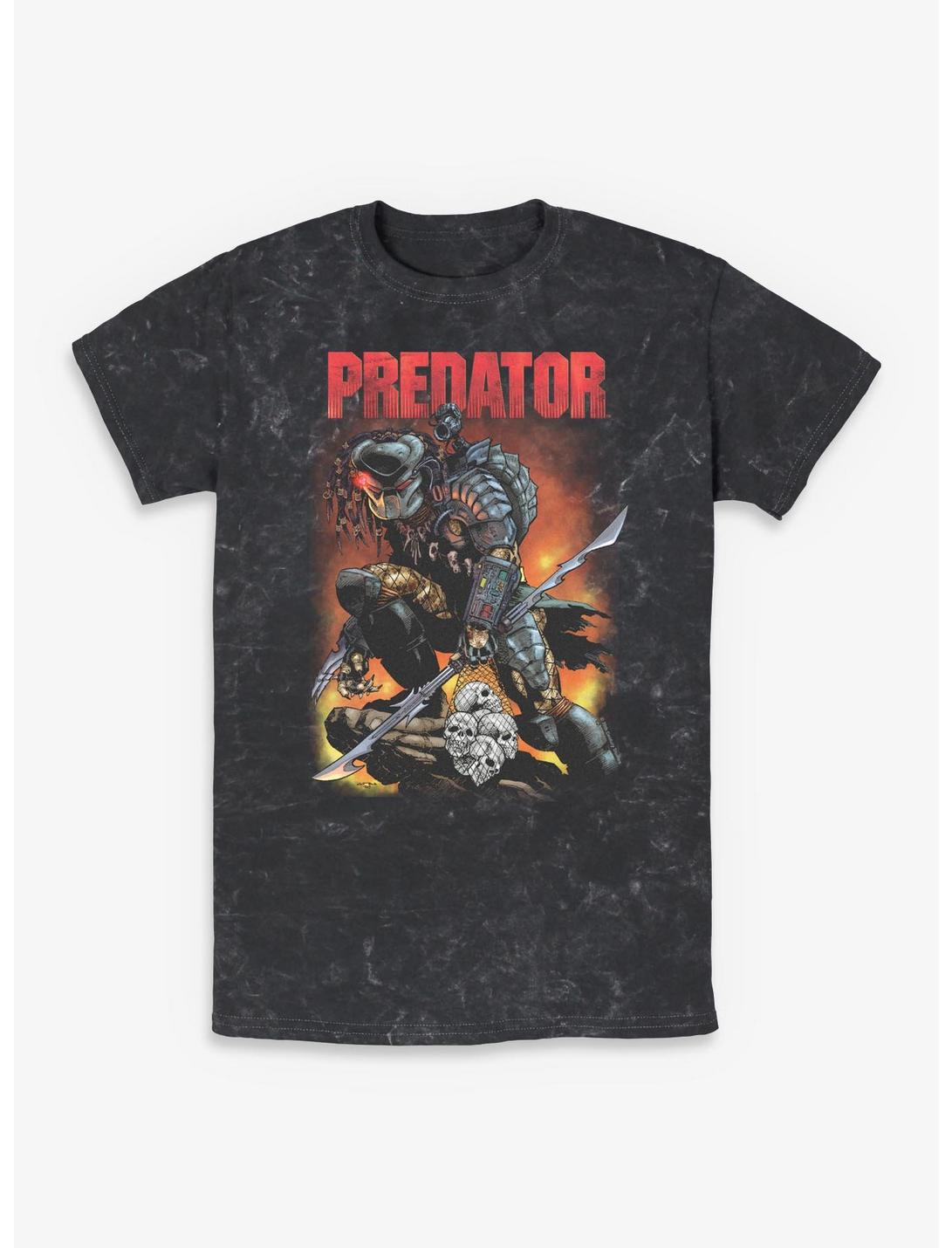 Alien Predator Skull Sack Mineral Wash T-Shirt