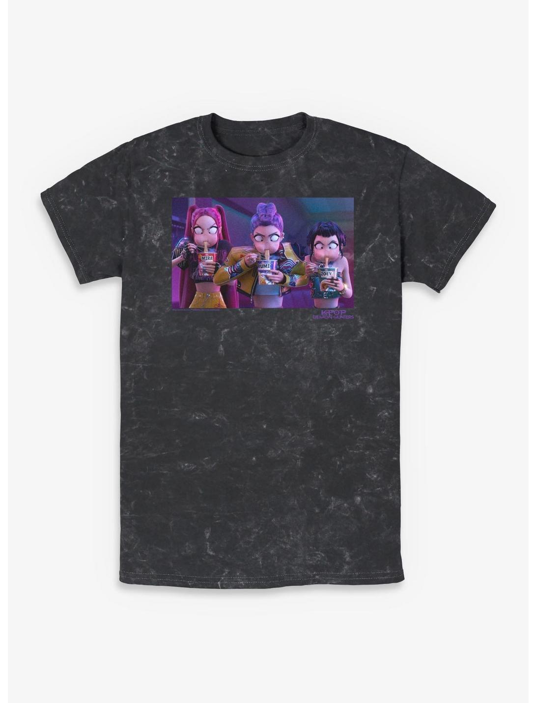 KPop Demon Hunters HUNTR/X Eating Mineral Wash T-Shirt