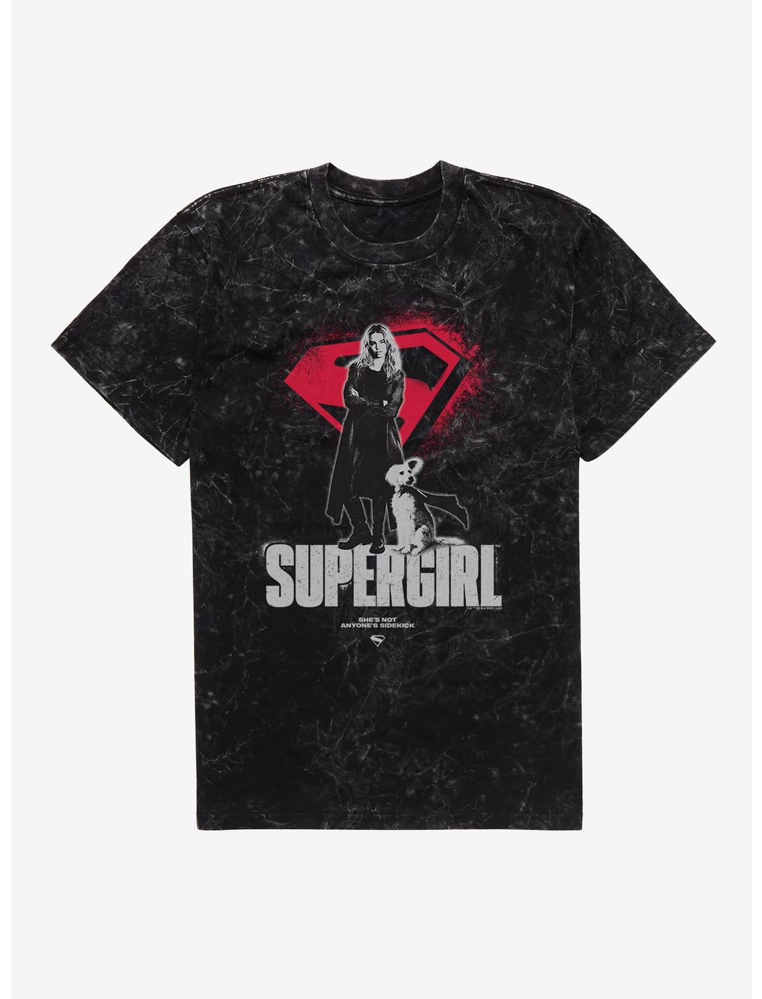 DC Supergirl & Krypto Not Anyone's Sidekick Mineral Wash T-Shirt