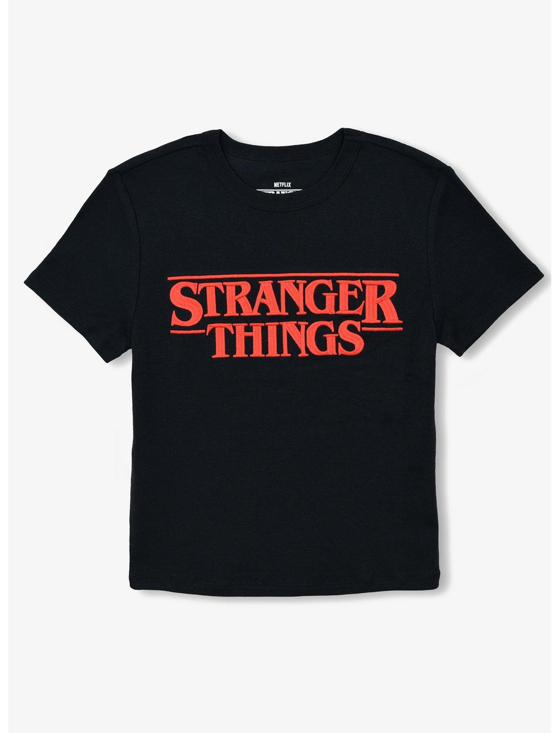 T-shirt bébé fille Stranger Things avec logo brodé
