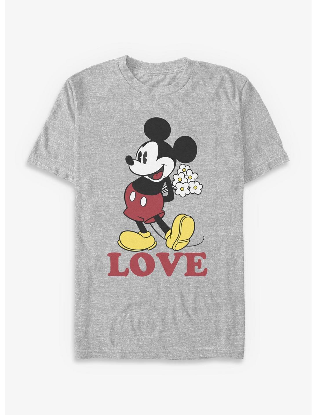 Disney Mickey Mouse Love Flowers T-Shirt