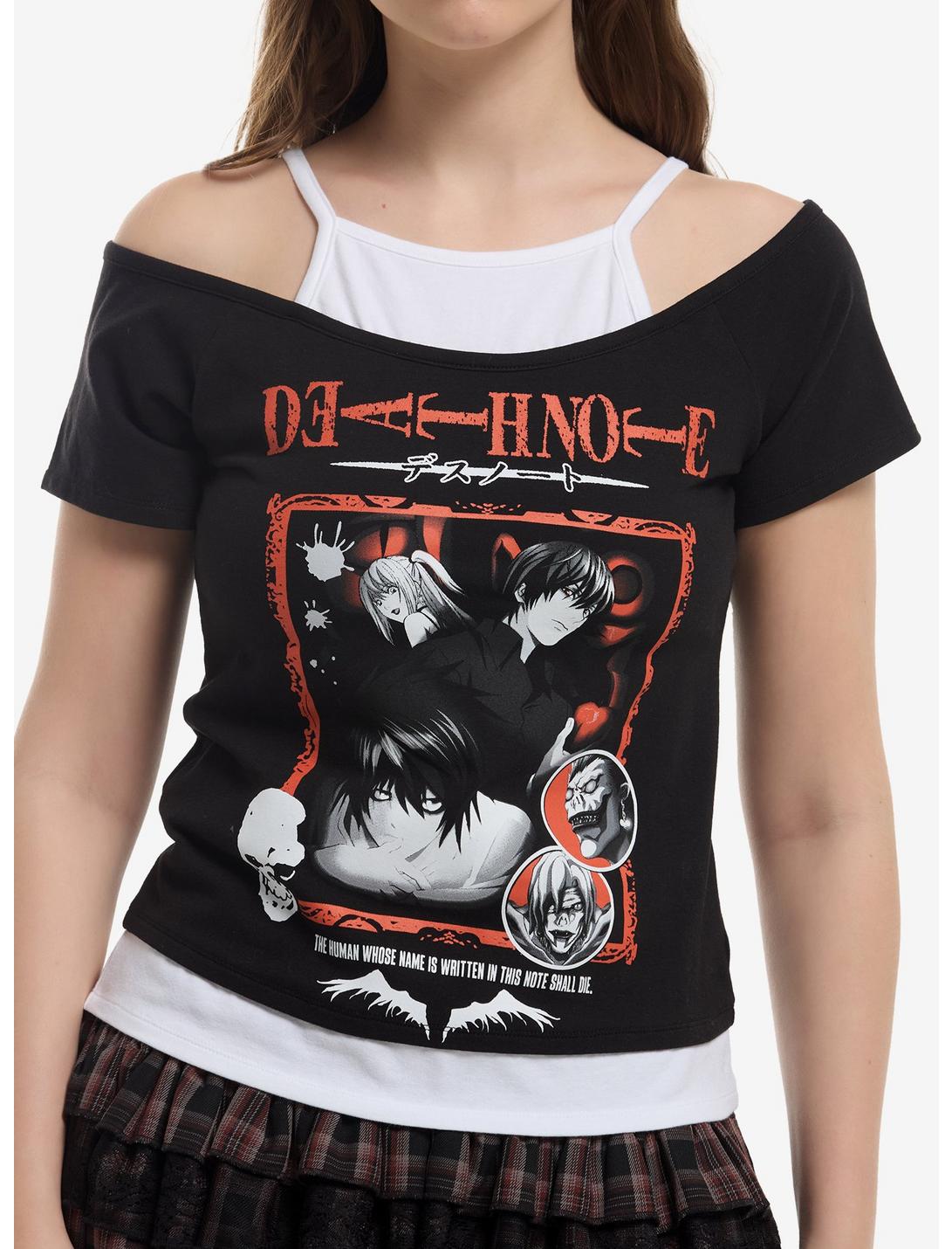 Death Note Trio Girls Cold Shoulder Top