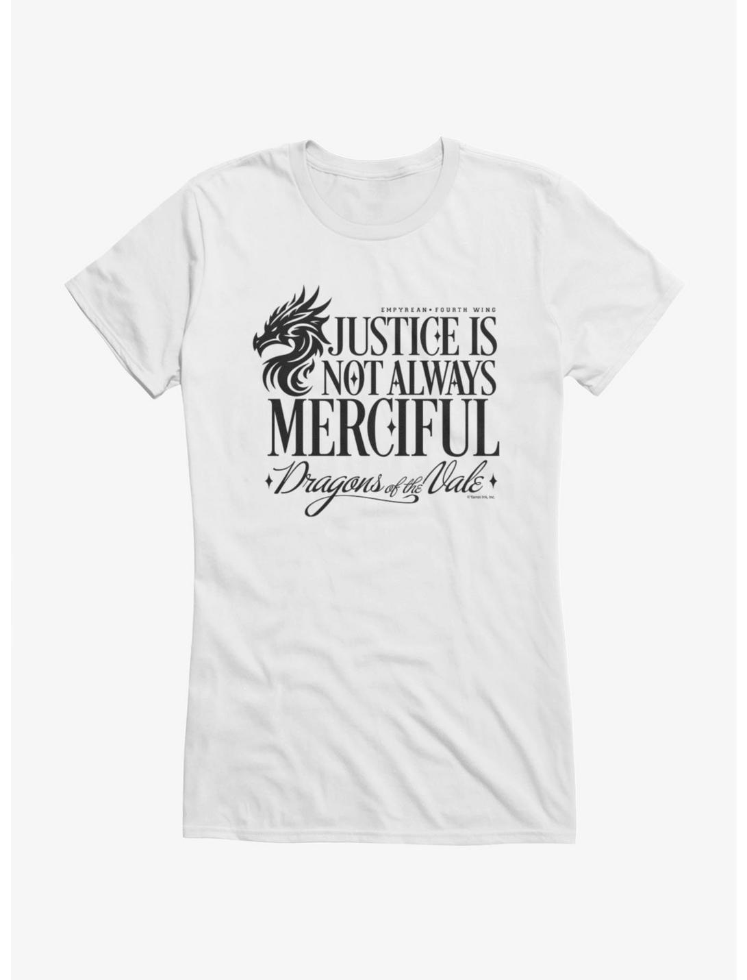 Fourth Wing The Empyrean Justice Is Not Merciful Girls T-Shirt
