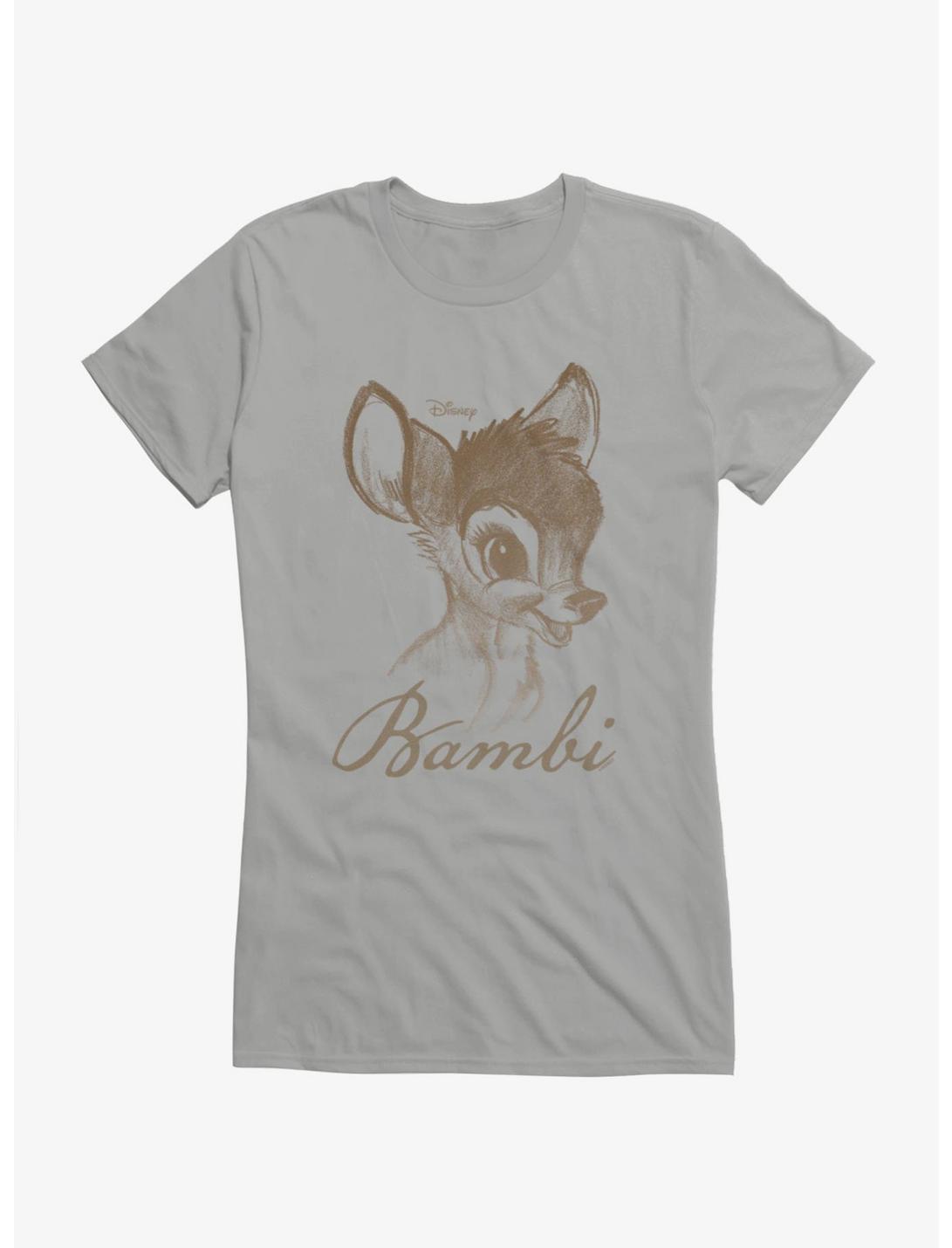 T-Shirt Fille Disney Bambi Classique Esquisse de Visage