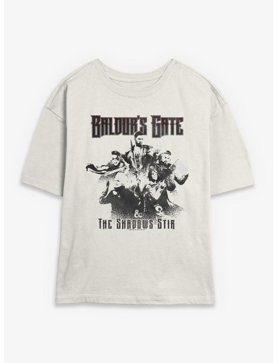T-Shirt Ras du Cou Fille Donjons & Dragons Baldur's Gate III Personnages Ombres Agitées