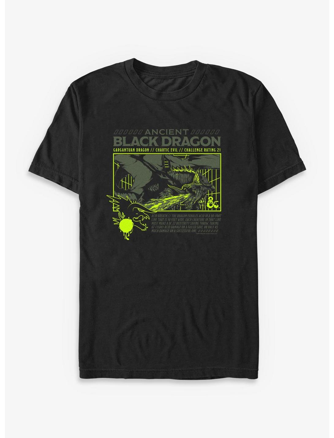 Dungeons & Dragons Ancient Black Dragon Stats T-Shirt