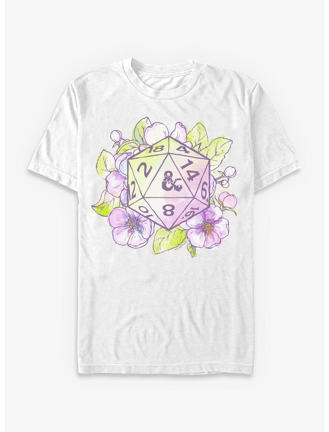 T-shirt Donjons & Dragons D20 Fleurs