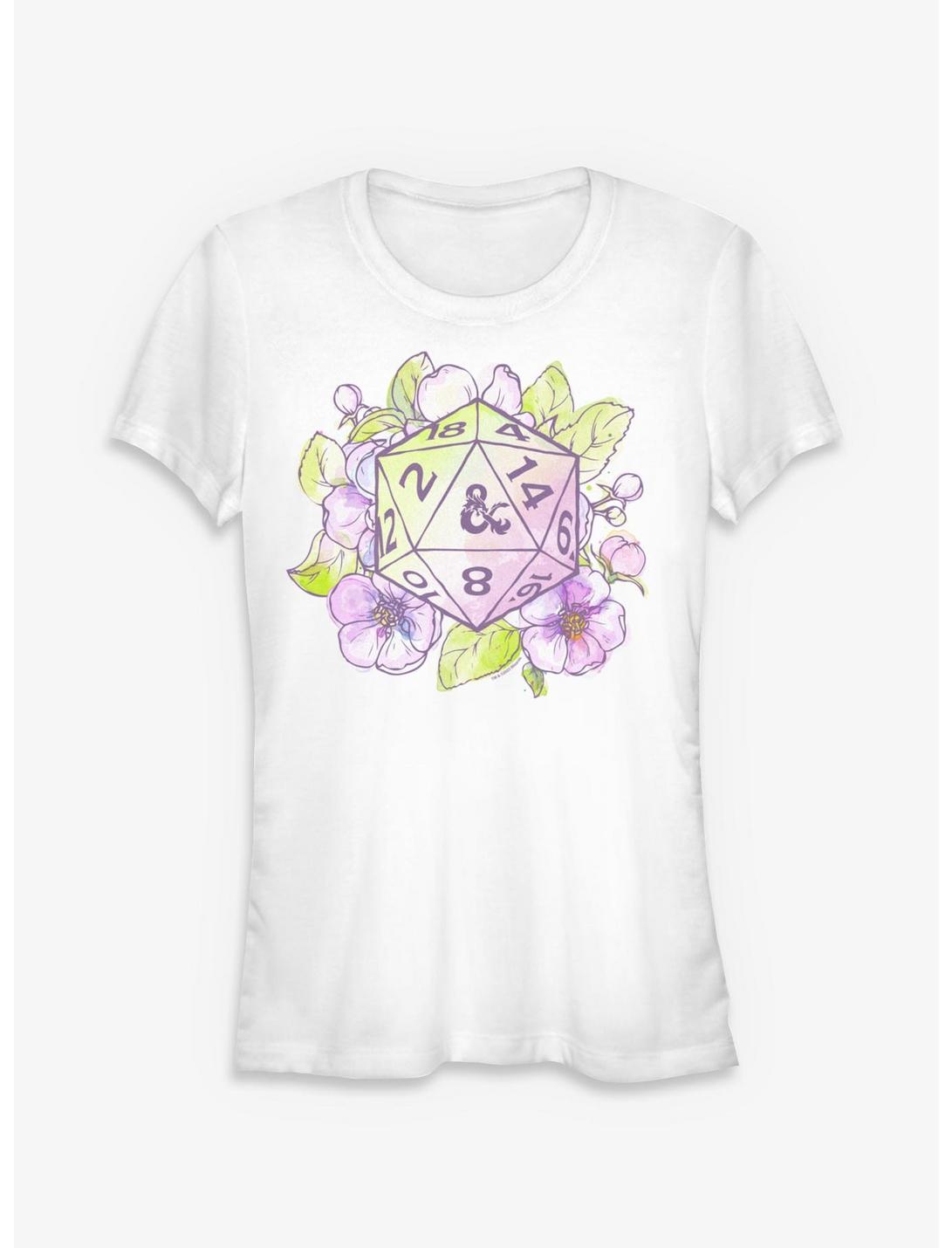 Dungeons & Dragons D20 Flowers Girls T-Shirt