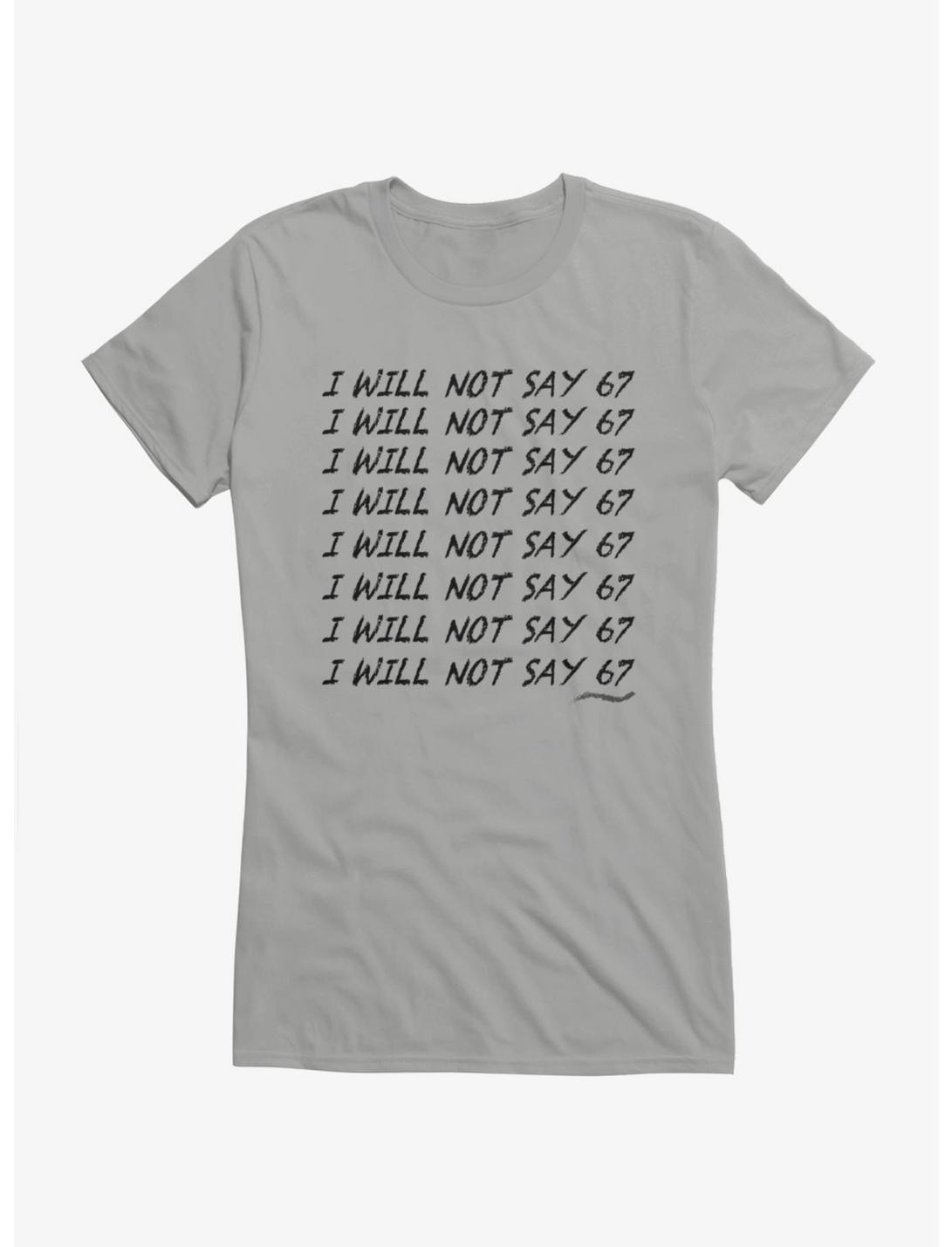 T-shirt Filles « Je ne dirai pas 67 punitions au tableau »