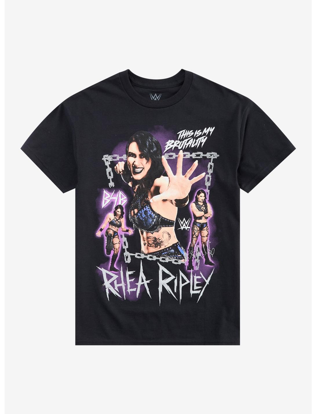 WWE Rhea Ripley Brutality Collage T-Shirt