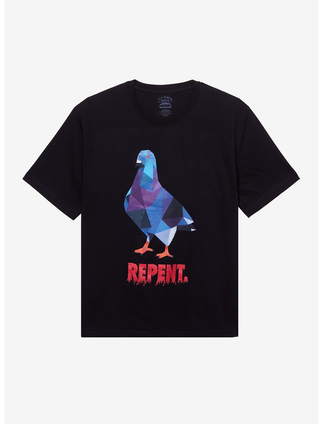 Low Poly Pigeon Repent T-Shirt By Call Your Mother