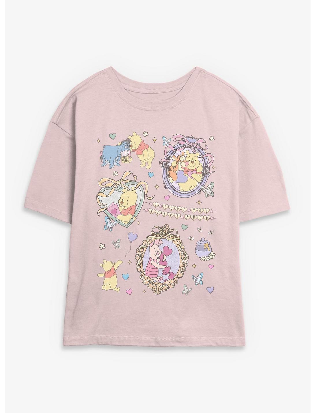 T-shirt ras du cou Fille Disney Winnie l'Ourson Collage Amitié