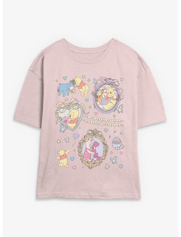 Disney Winnie The Pooh Friendship Collage Girls Skimmer T-Shirt