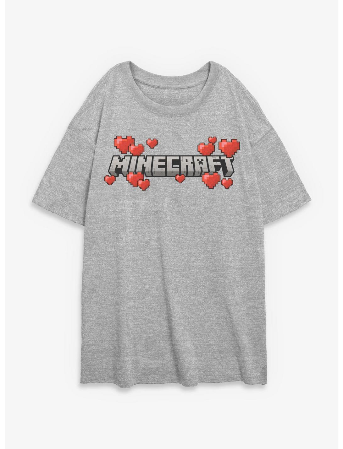 T-shirt Oversize Filles Cœurs Logo Minecraft
