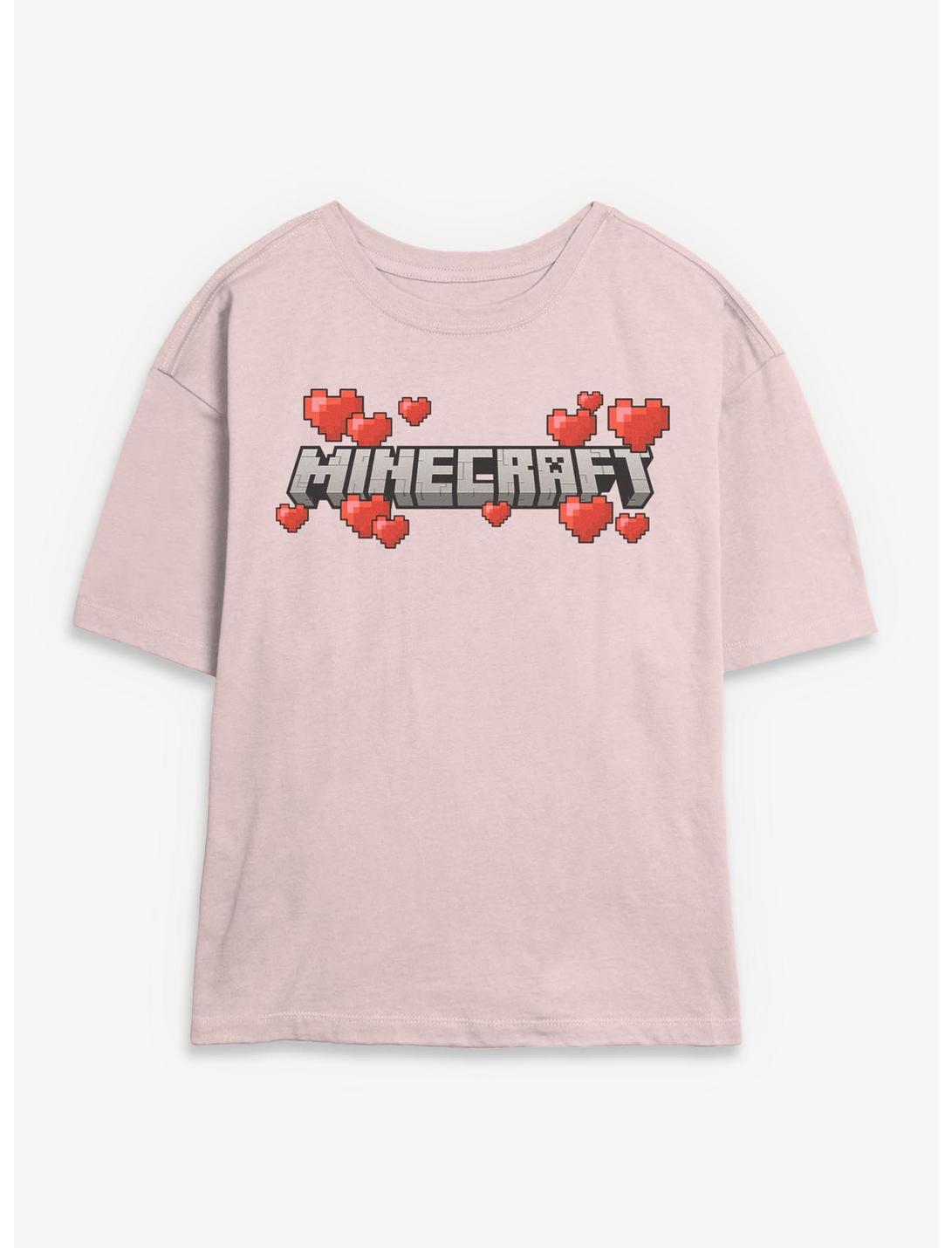 Minecraft Logo Hearts Girls Skimmer T-Shirt