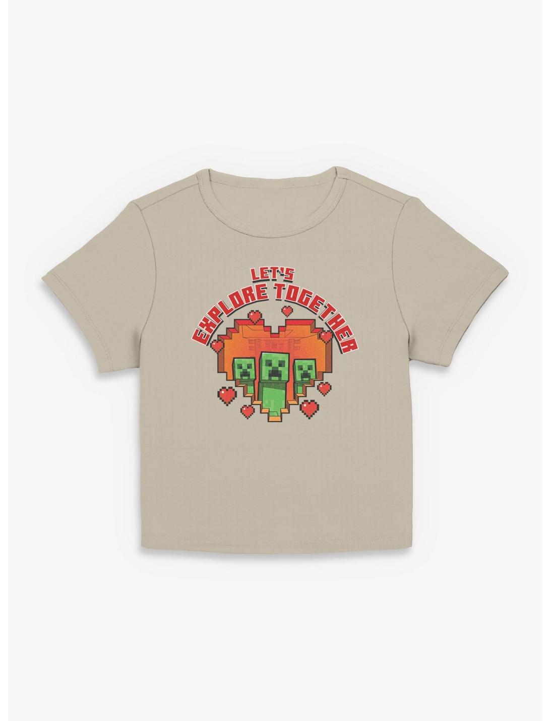 Minecraft Let's Explore Together Creeper Girls Baby T-Shirt