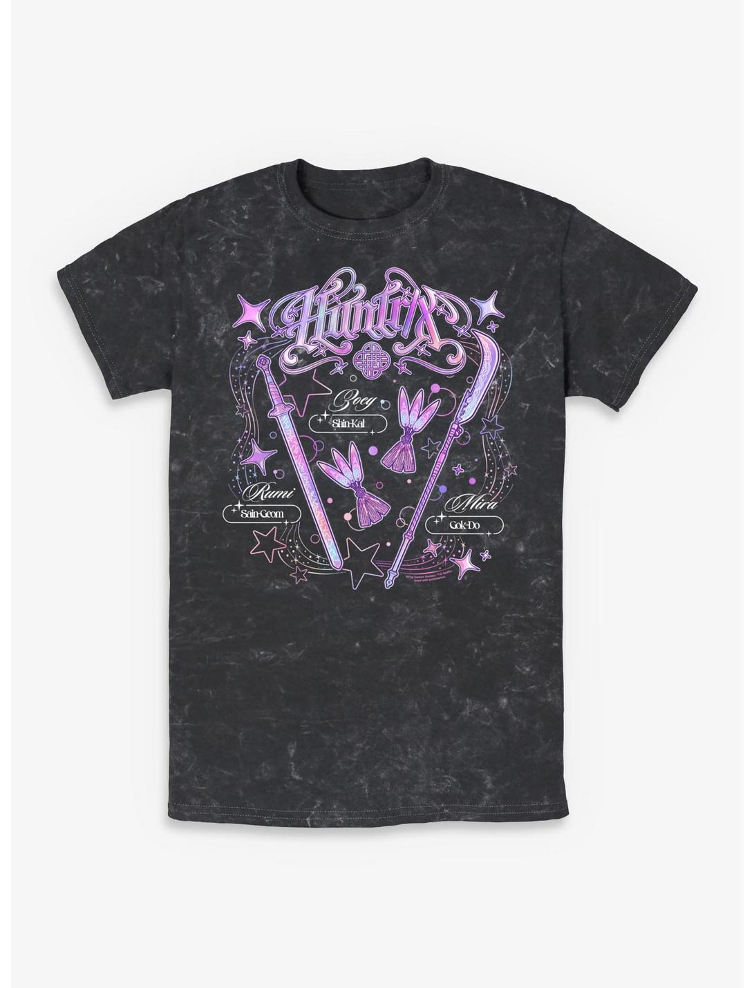 T-Shirt Dégraissé Minéral KPop Demon Hunters HUNTR/X Weapons